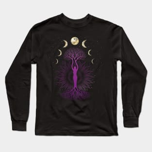 Phase Depression Moon Phase Mood Yoga Gift Long Sleeve T-Shirt